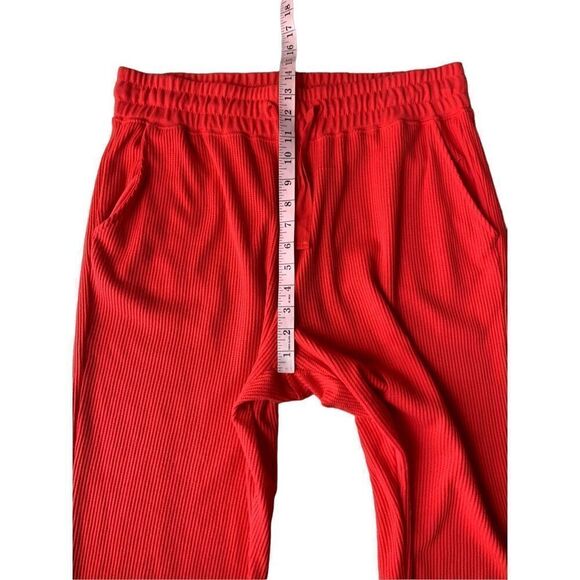 Zyia Don't Wake Me Thermal Joggers Red Waffle Knit Lounge Sleep Pants - Picture 7 of 9
